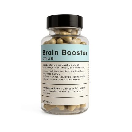 Brain Booster capsules MB Superfoods bottle 120 capsules lion’s mane blend supplement