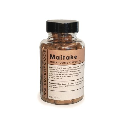 Maitake mushroom capsules MB Superfoods bottle 120 capsules natural mushroom supplement