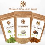 Mushroom Coffee Lovers Bundle by MB Superfoods – A premium blend of Lion’s Mane, Chaga, and Matcha powders to enhance coffee with cognitive and immune support.