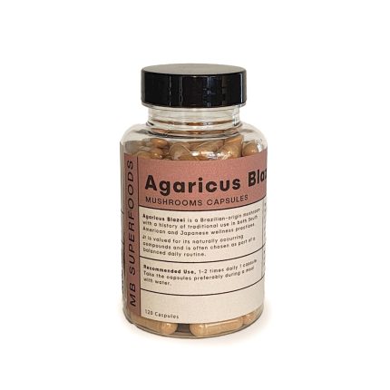 Agaricus Blazei extract capsules MB Superfoods bottle 120 capsules functional mushroom supplement