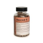 Sacred 5 mushroom capsules bottle by MB Superfoods 120 capsules multi mushroom blend supplement