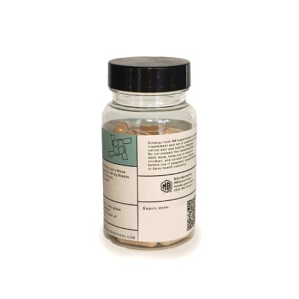 Microdose Synergy capsules back label MB Superfoods 60 capsules functional mushroom blend bottle