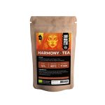 Shamanita Harmony BIO Tea pouch with natural herbal ingredients and brewing instructions.